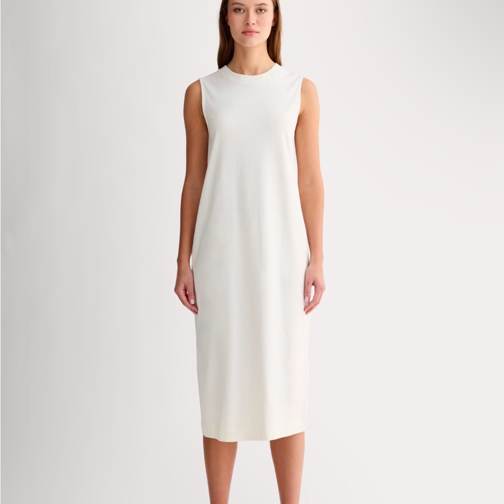 Everlane Sleeveless Midi Dress in Ivory
